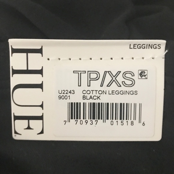 NWT HUE BLACK LEGGINGS SIZE XS - Picture 3 of 5